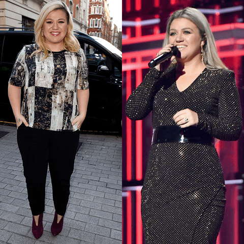 best celebrity weight loss transformations: kelly clarkson